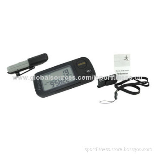 3D Pedometers with Large Screen Display, Supports 12-/24-hour Display Format